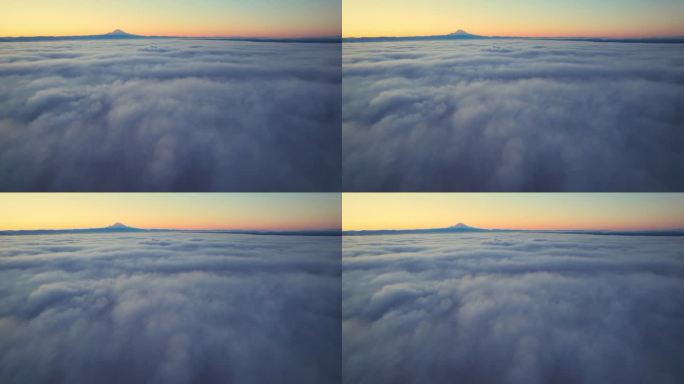 黎明时分的雷尼尔山云图