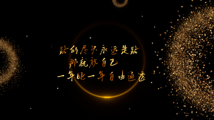 【原创】唯美黑金色文字标题4K（无插件）