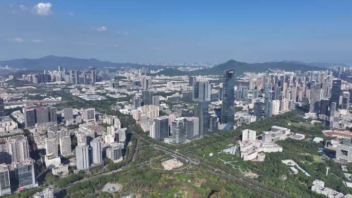 深圳南山区高新技术产业园大景航拍