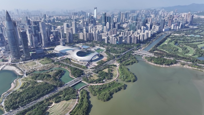 深圳南山区高新技术产业园大景航拍