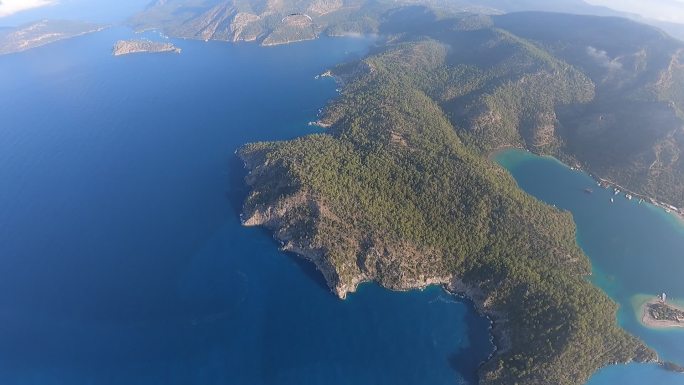 土耳其大海上滑翔伞现场
