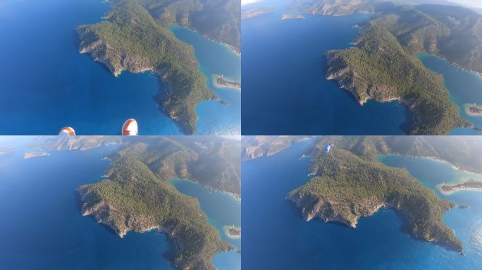 土耳其大海上滑翔伞现场