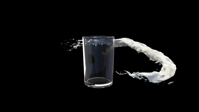 倒牛奶 液体 飞溅流水 影视广告特效素材