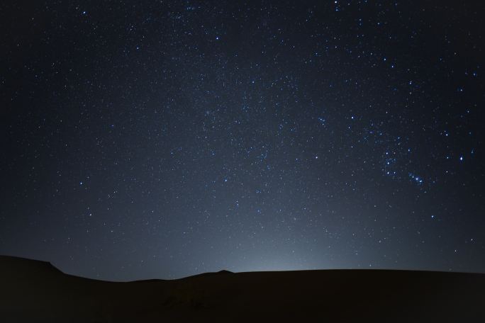 4K沙漠星空延时摄影冬季银河