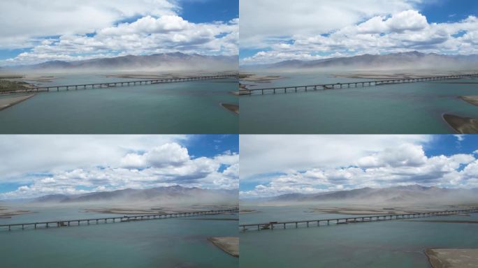 西藏扎囊特大桥风沙之下的延时