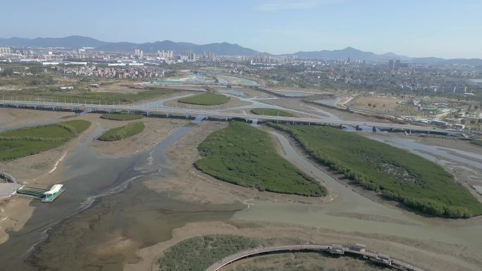 厦门下潭尾湿地公园航拍