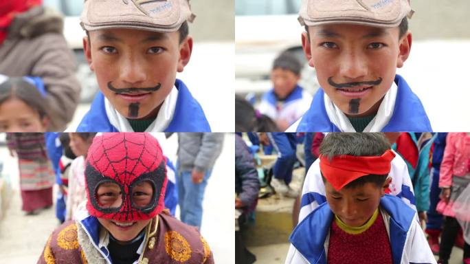 藏族六一儿童节装扮风趣