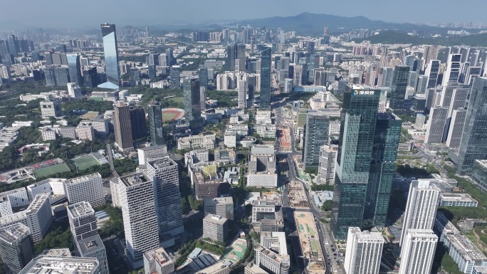 深圳南山区高新技术产业园大景航拍