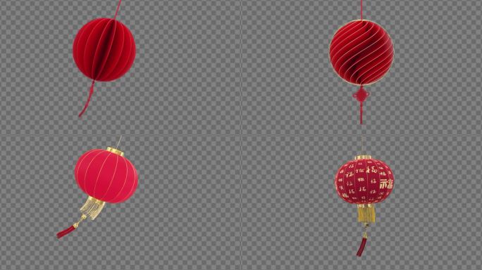 多款春节素材带通道