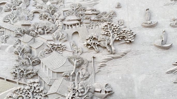 4K原创 古代城墙浮雕 人文浮雕