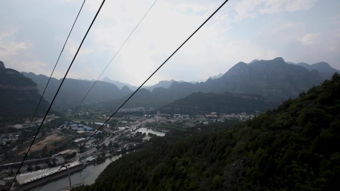 北京风景区旅游缆车视频素材