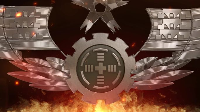 AE陆军logo科技火焰机械变形军事片头