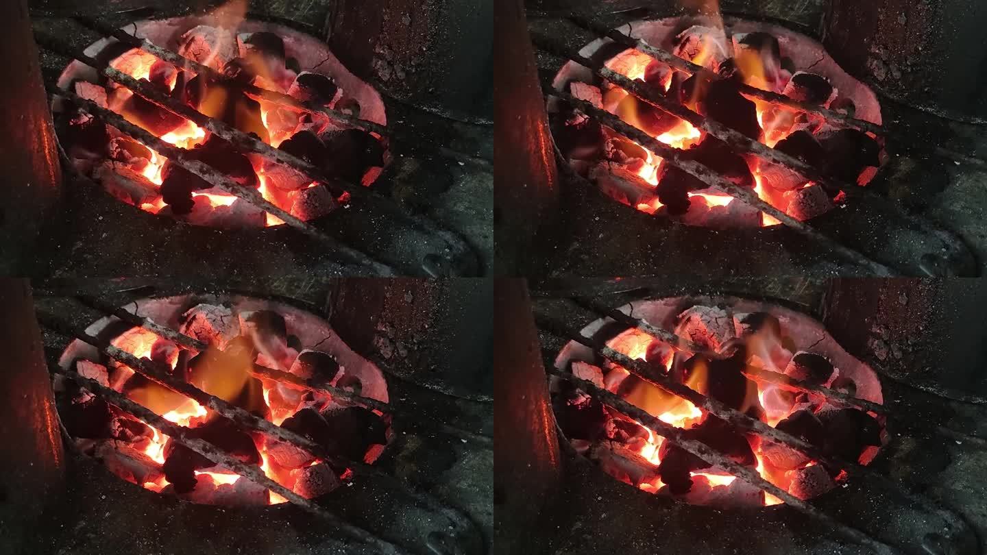 木炭火