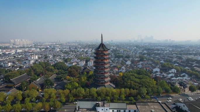 苏州北塔报恩寺航拍