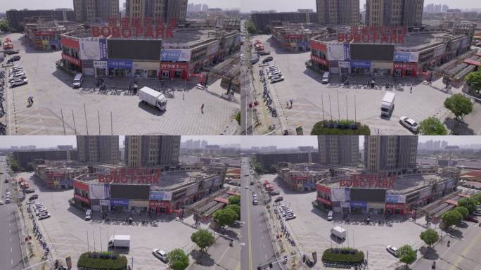 运动中的货车 航拍