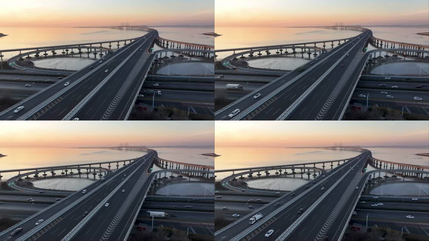 中国最美最长青岛跨海大桥交通-29