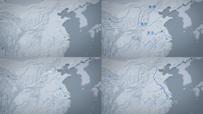 京杭大运河流域图 全国水系图