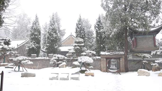 护国兴教寺 唐三藏寺院 唐僧寺院 雪景