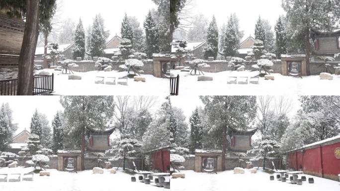 护国兴教寺 唐三藏寺院 唐僧寺院 雪景