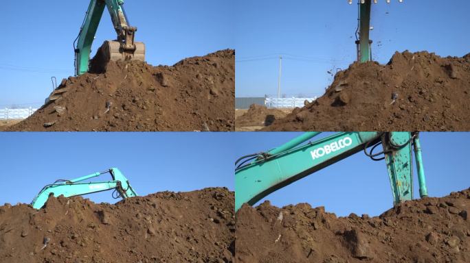 挖掘机挖土