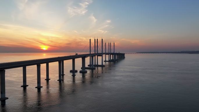 中国最美最长青岛跨海大桥交通-50