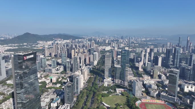 深圳南山区高新技术产业园大景航拍