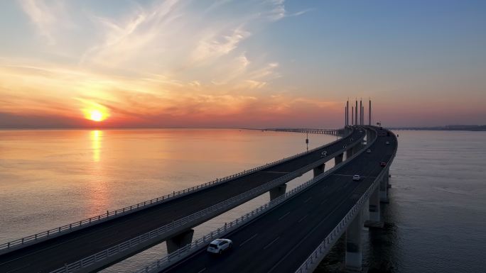 中国最美最长青岛跨海大桥交通-45