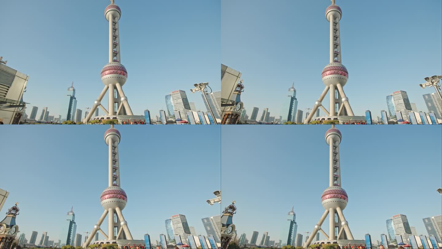 上海陆家嘴东方明珠城市空镜运镜