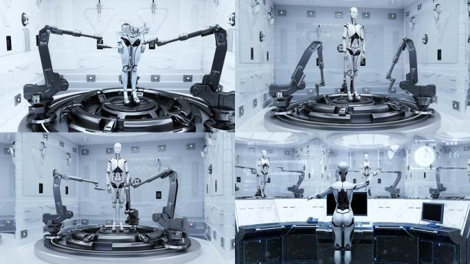 4K未来机器人工厂C4D工程