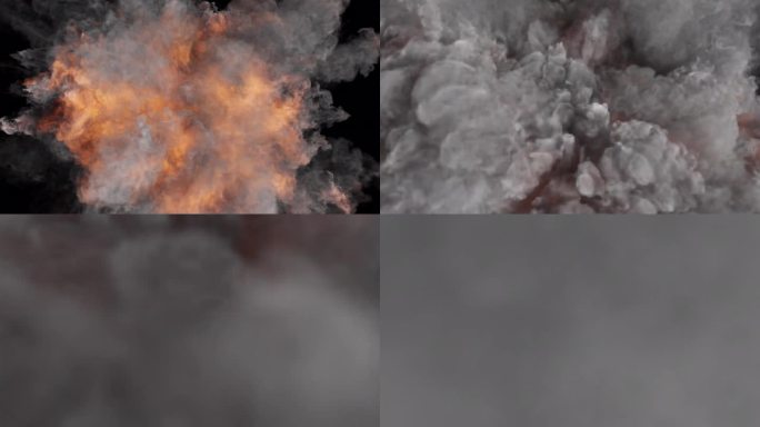 从空中的角度来看，火山爆发的后果以混乱而迷人的方式展开。这个引人注目的镜头提供了一个全面的视觉体验。