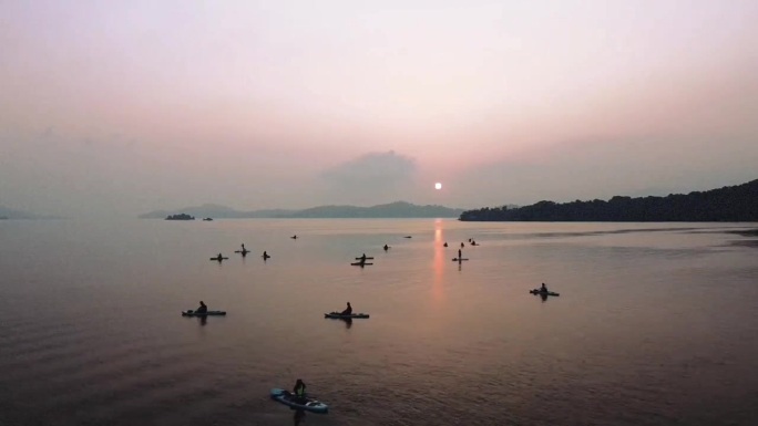 万绿湖日落美景