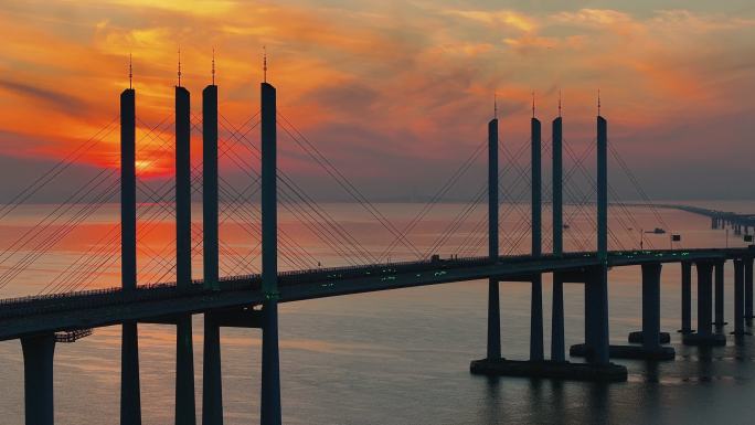 中国最美最长青岛跨海大桥交通-51
