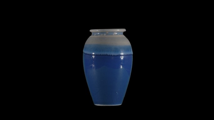 陶瓷民窑瓷器花瓶（带通道）