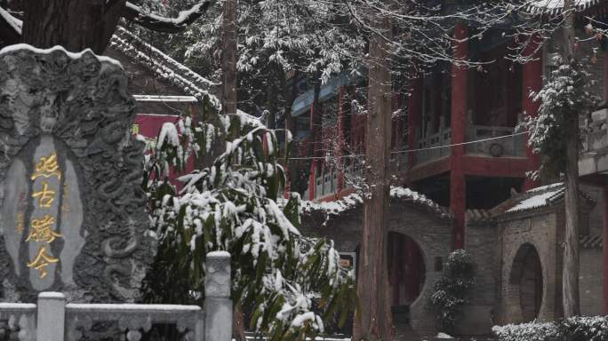 护国兴教寺 唐三藏寺院 唐僧寺院 雪景