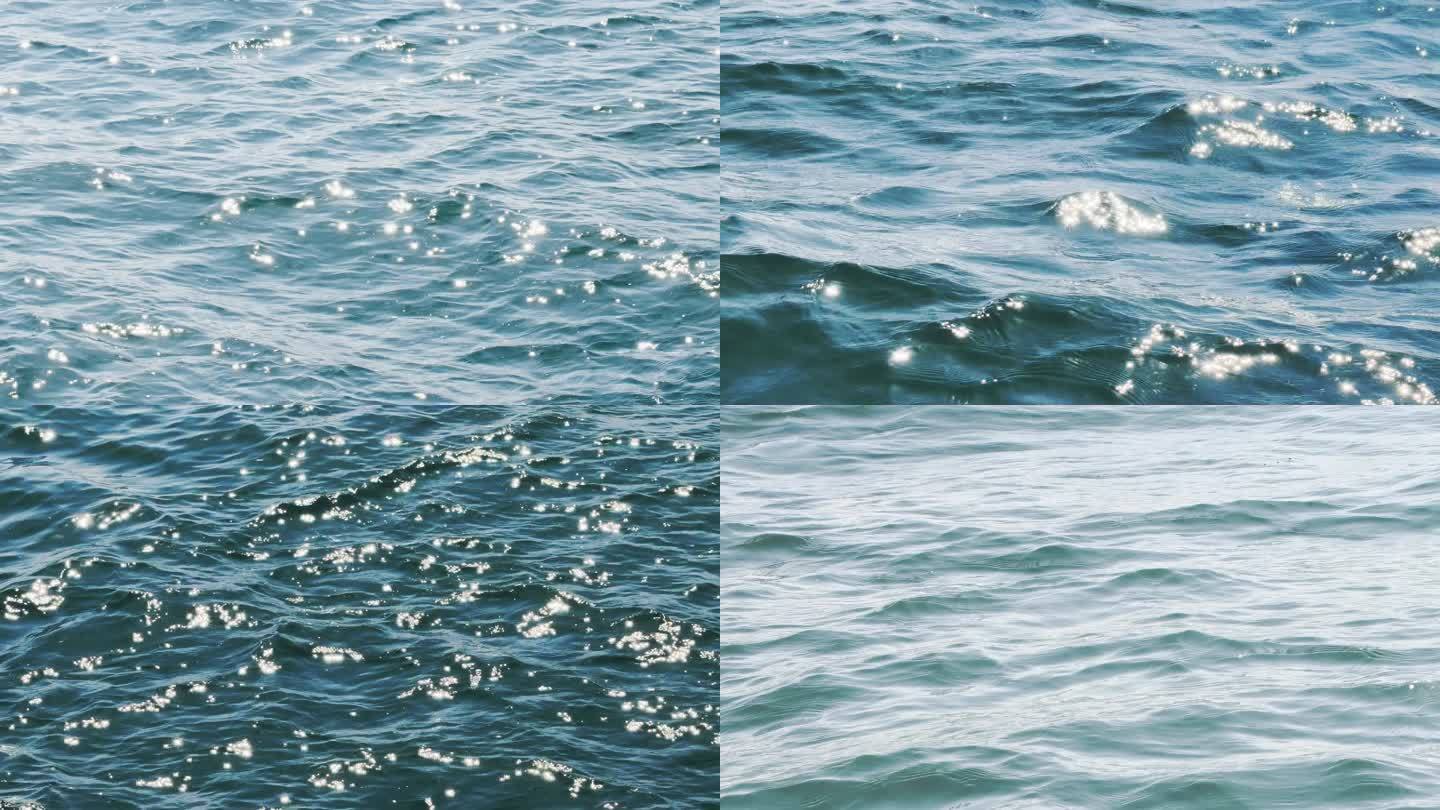 波光粼粼海面水面 波浪 希望 阳光 闪亮