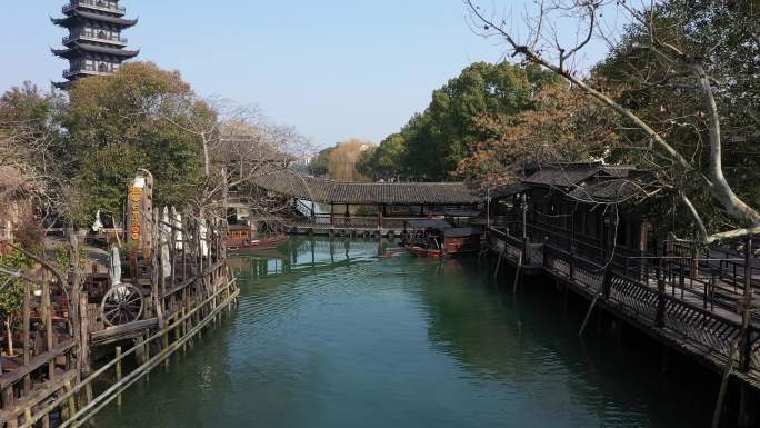 浙江乌镇 古镇 航拍 实拍 美景 素材