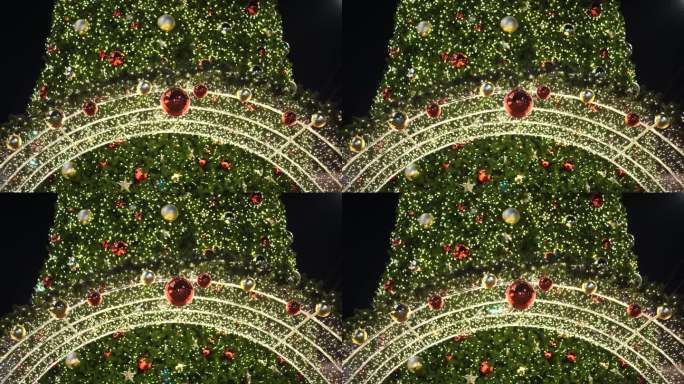 美丽的圣诞树装饰美丽圣诞树灯饰圣诞树挂饰