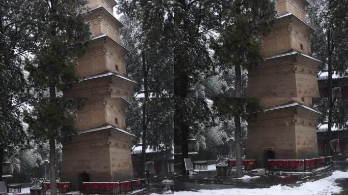 护国兴教寺 唐三藏寺院 唐僧寺院 雪景