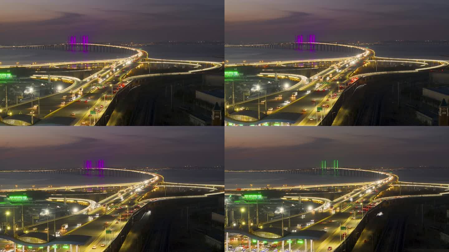 中国最美最长青岛跨海大桥交通-53