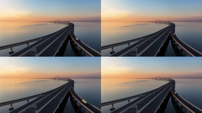 中国最美最长青岛跨海大桥交通-32