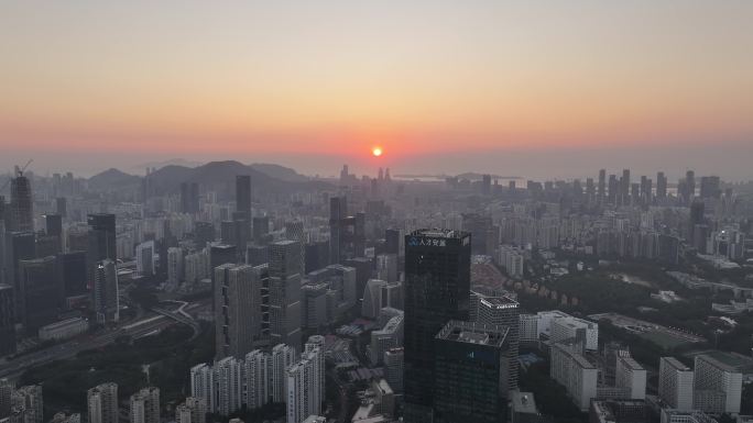 深圳南山区高新技术产业园大景航拍