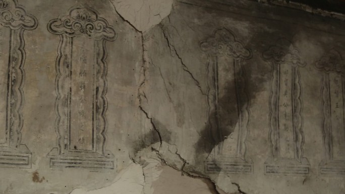 古代祠堂 遗址 壁画