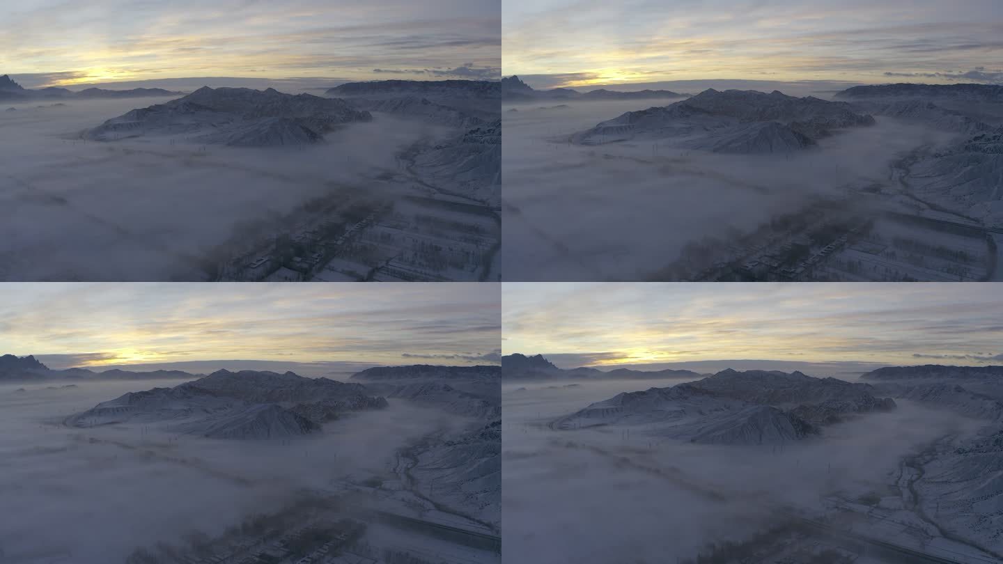 帕米尔高原上的冬日晨景