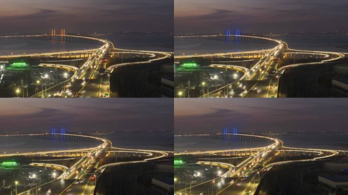 中国最美最长青岛跨海大桥交通-63