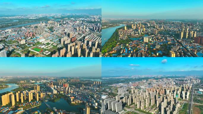 4K 蔡甸城市大场景 高空俯瞰 城市发展