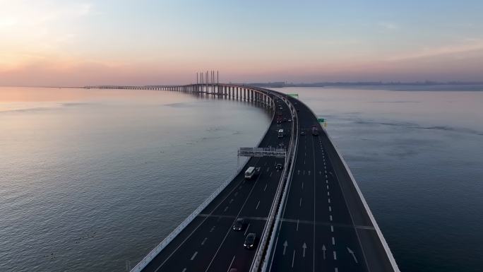 中国最美最长青岛跨海大桥交通-40