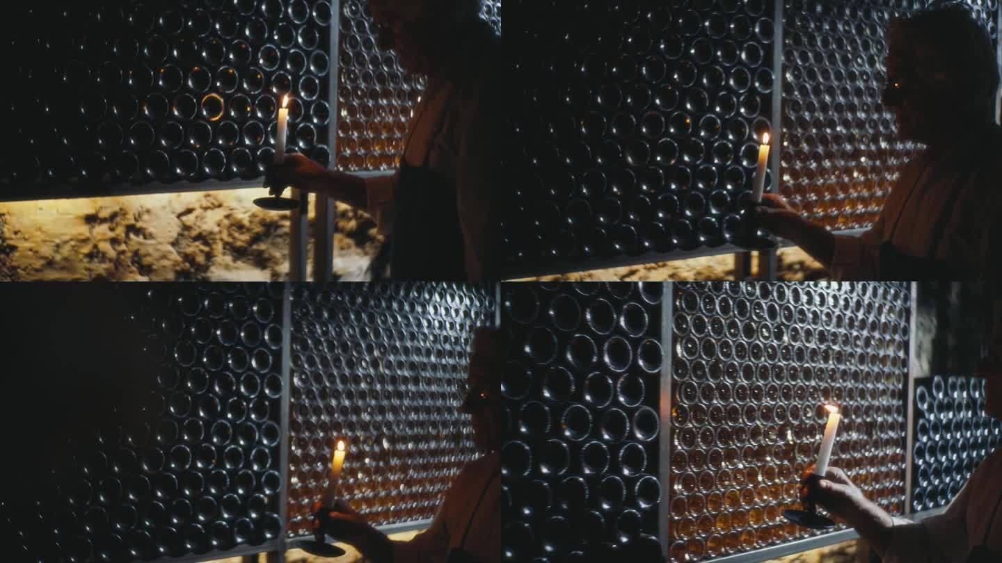 SLO MO葡萄酒遗产烛光优雅:酒商的旅程通过酒窖的氛围，酿酒厂，葡萄酒，酒窖