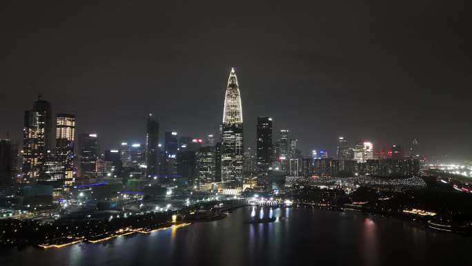 南山区 后海夜景 4K航拍