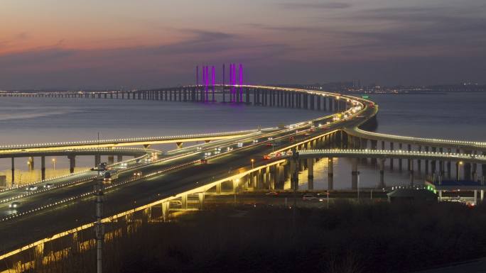 中国最美最长青岛跨海大桥交通-58