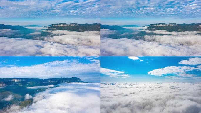 大气磅礴的云海云瀑